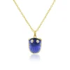 Iolite & Diamond Frog Pendant Necklace