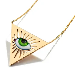 Isida Petit Vert Necklace in Plain Yellow Gold