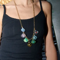 Jade & Turquoise Stone Eye Charm