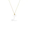 'L' Initial Alphabet Necklace in Yellow Gold