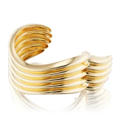 La Ola Wave Cuff in Yellow Gold