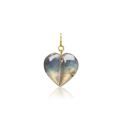Labradorite Mini Split Heart Charm