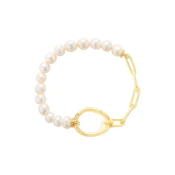 Lien Perles Bracelet in Yellow Gold