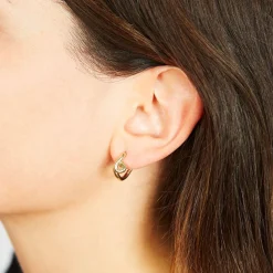 Mini Loop Huggies in Yellow Gold