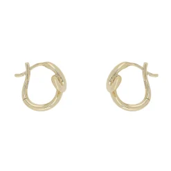 Mini Loop Huggies in Yellow Gold