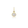 Mini White Diamond Pavé Scuba Charm in Yellow Gold