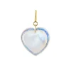 Moonstone Cut Heart Charm