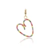 Multi-Color Open Heart Charm