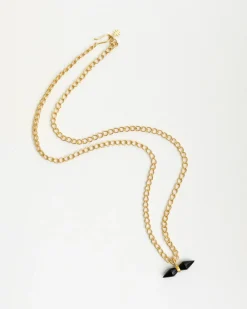 Onyx Seed Vessel Charm in Yellow Gold