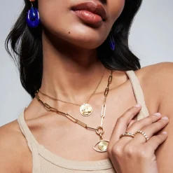 Ora Gold Silk Diamond Eye Charm