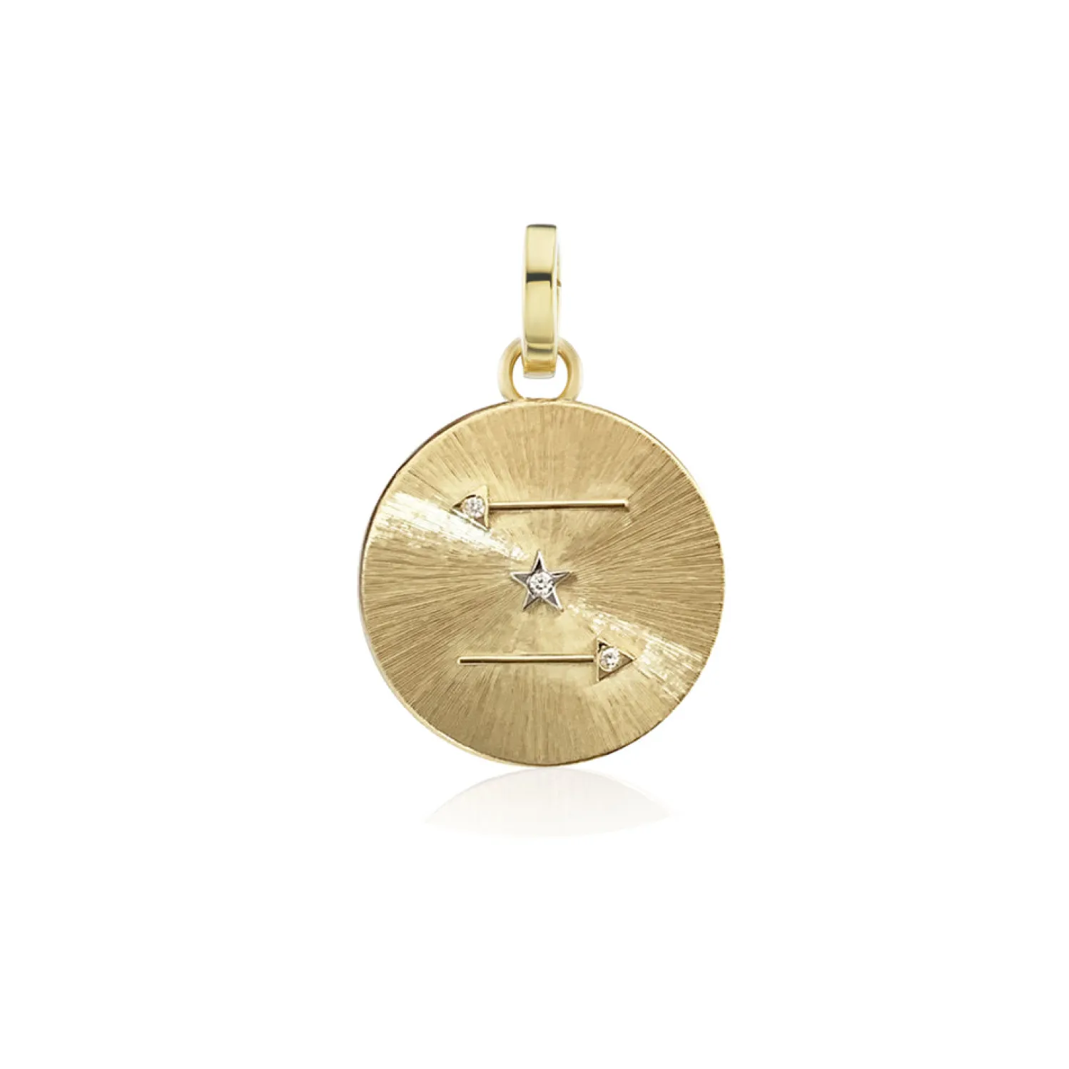 Ora Gold Silk Finish Talisman Charm in Yellow Gold