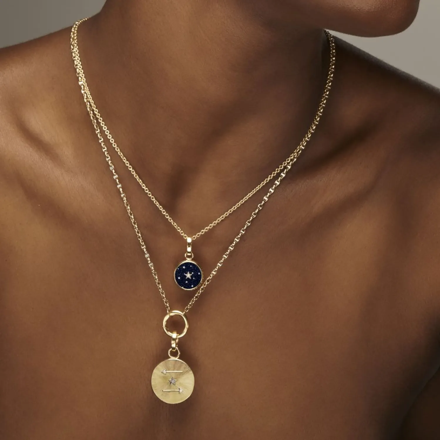 Ora Gold Silk Finish Talisman Charm in Yellow Gold