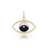 Ora Midnight Eye Charm in Aventurine and Mother of Pearl in Yellow Gold
