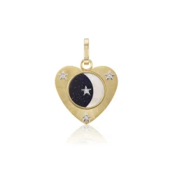 Ora Midnight Moon Mini Heart Charm