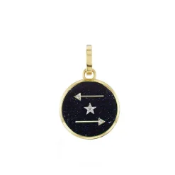 Ora Midnight Talisman Charm with Aventurine in Yellow Gold