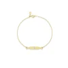 Ora Silk Plaquette Heart Bracelet in Yellow Gold