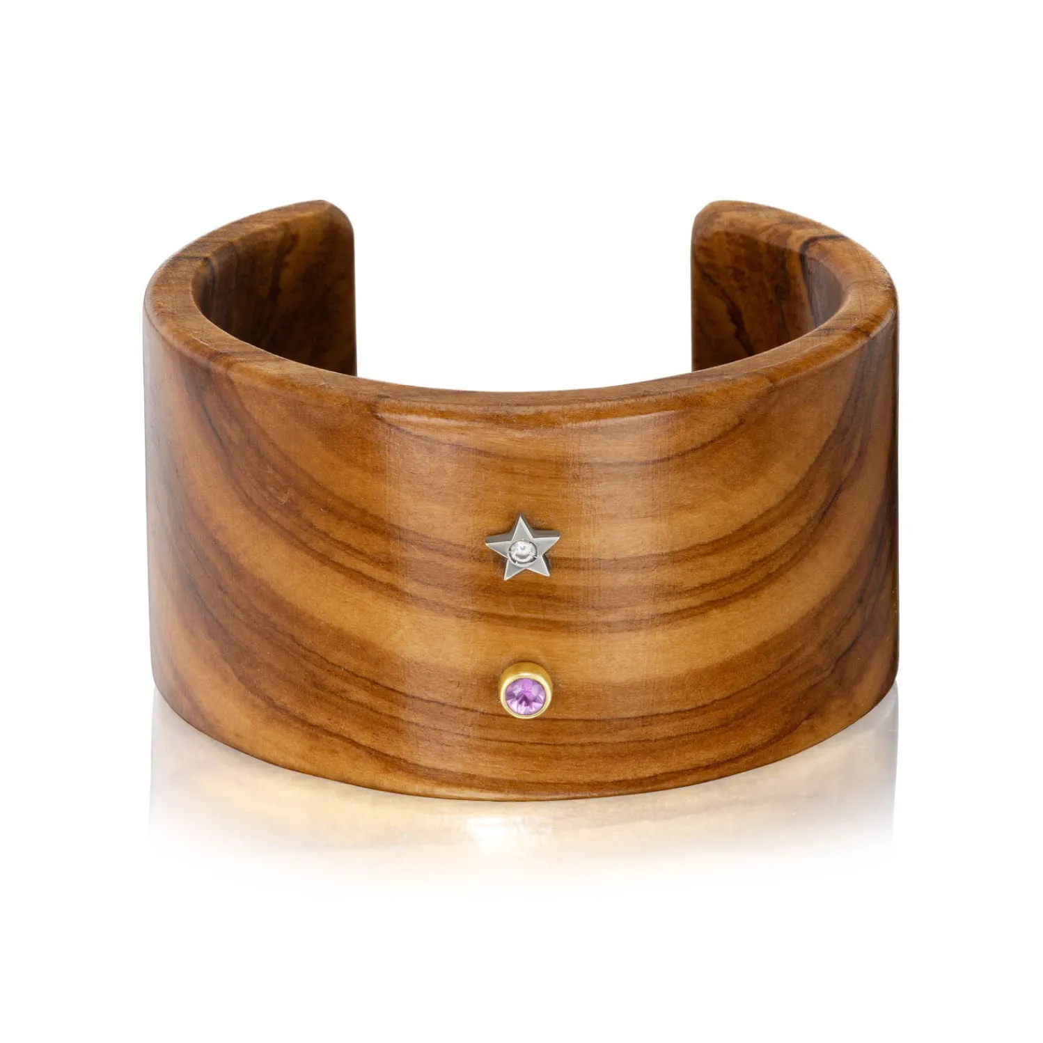 Ora Wood Pink Sapphire and Diamond Sunrise Cuff