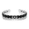 Oui Black Enamel Cuff Bracelet