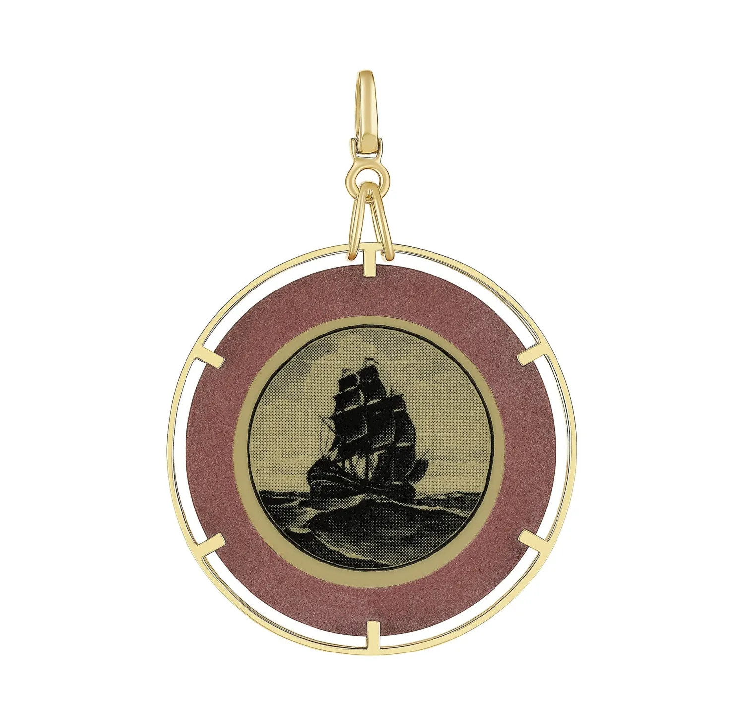 Passing Chips in the Night Pendant in Yellow Gold