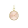 Pink Carpe Guillochè Enamel Carpe Diem Pendant in Yellow Gold