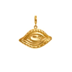 Protective Eye Charm in Yellow Gold