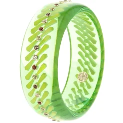 Prystal Bangle with Citrine, Mozambique Garnet and White Topaz