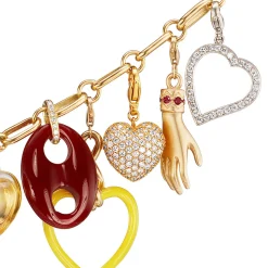 Puffy Heart Diamond Charm