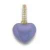 Purple Enamel Puffy Heart Pendant