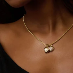 Rainbow Halo Diamond Candy Heart Button Charm