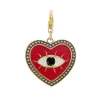 Red Evil Eye Heart Charm
