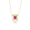 Rhodolite Garnet Ripple Pendant in Yellow Gold