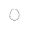 Riviera Chasing Creole Single Hoop Earring in White Gold