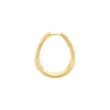 Riviera Chasing Creole Single Hoop Earring in Yellow Gold