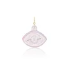 Rose Quartz and White Pearl Eye Charm