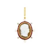 Ruby and Pearl Precious Cameo Charm in Yellow Gold