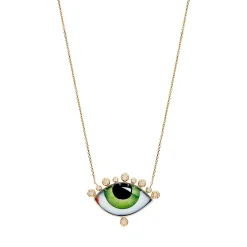 Russe Grand Vert Eye Necklace in Yellow Gold