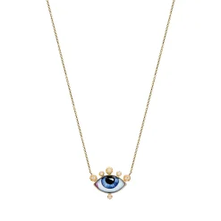 Russe Petit Bleu Diamond Necklace in Yellow Gold