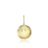 Small Citrine and Diamond Smiley Face Charm