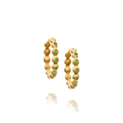 Small Demetra Tsavorite Hoops