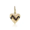 Small Heart Throb Charm Black