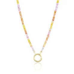 Sunset Sapphire Beaded Necklace