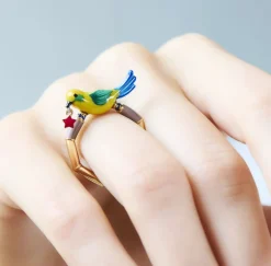 The Bird Takes Flight Ring in Yellow Gold
