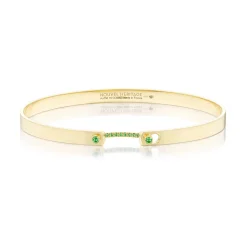 Tsavorite Business Meeting Bangle in Yellow Gold