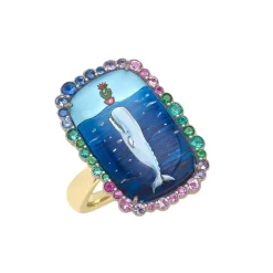 Whales At Wonderland Ring in Yellow Gold