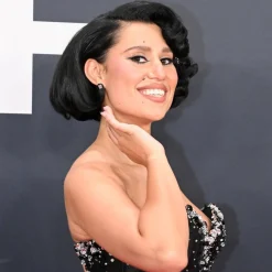 White Diamond and Enamel Oui Stud Earrings in White Gold