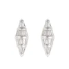 White Diamond Baguette Spectrum Revisited Large Stud in White Gold