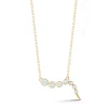 White Diamond Delphina Necklace in Yellow Gold