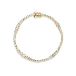 White Diamond Jones Tennis Bracelet in Yellow Gold