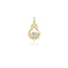 White Diamond Louise Charm in Yellow Gold