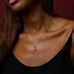 White Diamond Louise Charm in Yellow Gold